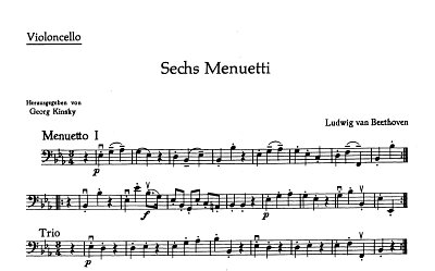 L. v. Beethoven: 6 Menuetti  (Vc)