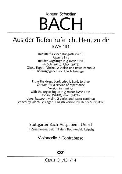J.S. Bach: Aus der Tiefen rufe ich, Herr, zu dir BWV 131; Ka