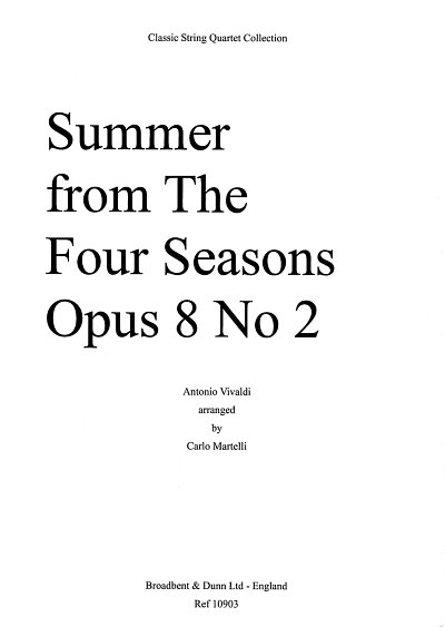 A. Vivaldi: Summer from The Four Seasons, , 2VlVaVc (Stsatz)