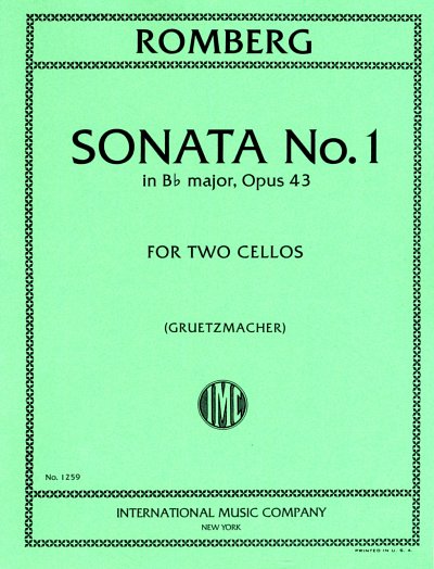 F. Grützmacher: Sonate 1 Bes-Dur Opus 43 (Bu)