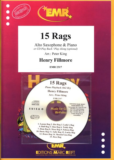 H. Fillmore: 15 Rags, ASaxKlav (+CD)