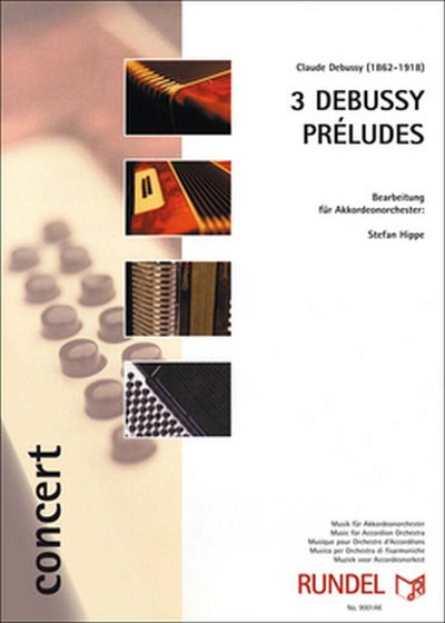 3 Debussy Préludes (AKKO) Partitur + Stimmen