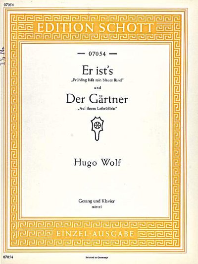 DL: H. Wolf: Er ist's / Der Gärtner, GesMKlav