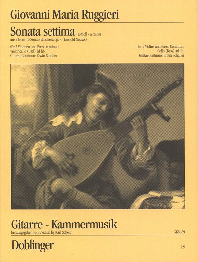 G.M. Ruggieri: Sonata settima a-Moll op. 3/7, 2VlGit (Pa+St)
