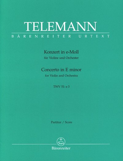 G.P. Telemann: Konzert e-Moll TWV 51:e3, VlOrch (Part)