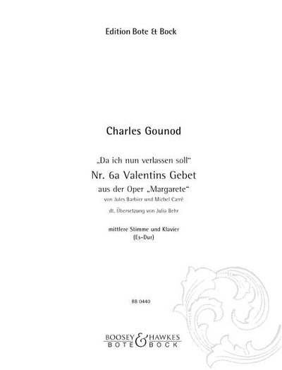 DL: C. Gounod: Margarete, GesMKlav