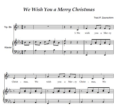 (Traditional): We wish You a Merry Christmas