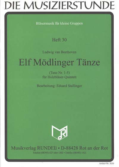 L. v. Beethoven: Elf Mödlinger Tänze 1, Fl4Kl (Pa+St)