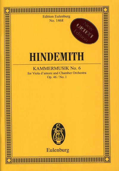 P. Hindemith: Kammermusik Nr. 6 Nr. 6 op. 46/1 (1929)