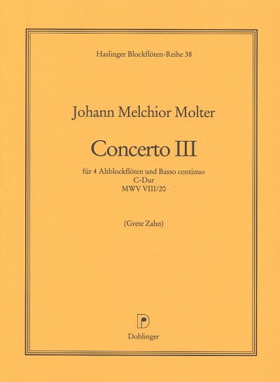 J.M. Molter: Concerto 3 C-Dur Mwv 8/20