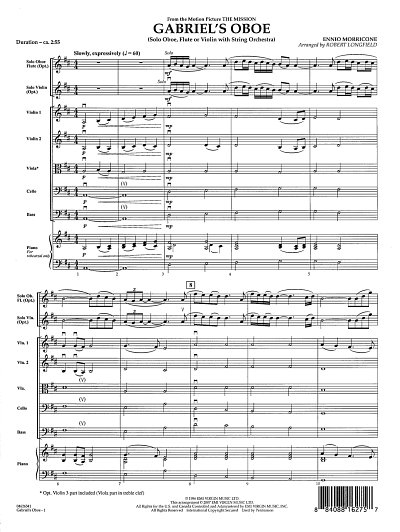 Gabriel's Oboe, Stro (Part.)
