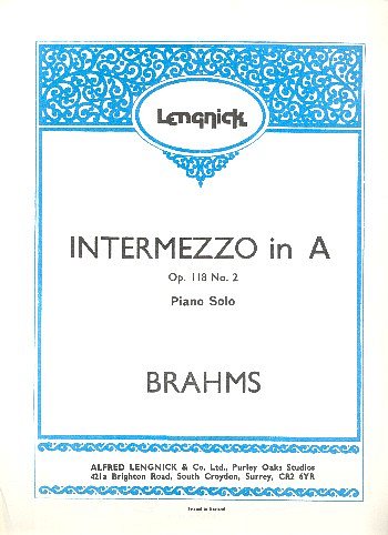 J. Brahms: Intermezzo in A Opus 118 Nr 2, Klav