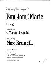Max Brunell, C. Vernon Francais: Bon Jour! Marie