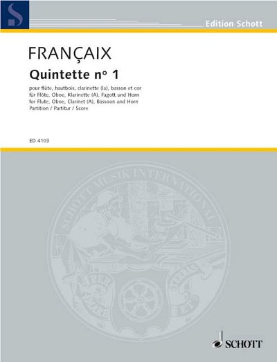 DL: J. Françaix: Quintett No. 1, FlObKlHrFg (Stp)
