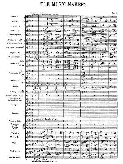 E. Elgar: The Music Makers op. 69, GesGchOrch (Part.)