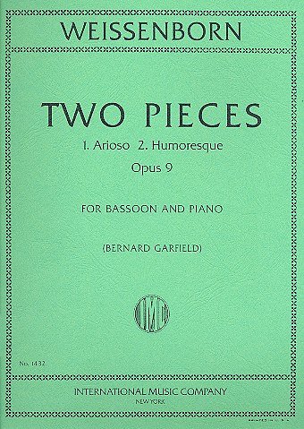 J. Weissenborn: 2 Pezzi Arioso - Humoresque Op 9 (Bu)