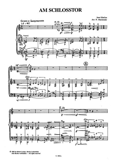 J. Sibelius: Am Schloßtor op. 46/1 , Blaso