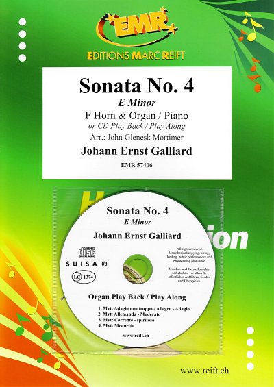 J.E. Galliard: Sonata No. 4, HrnOrg/Klav (+CD)
