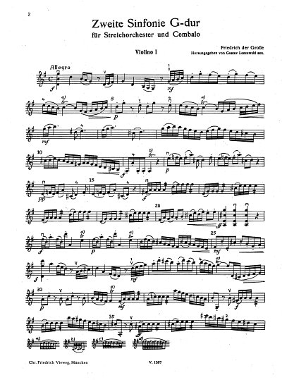 Friedrich der Große: Sinfonie 2 G-Dur