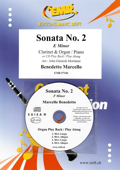 B. Marcello: Sonata No. 2, KlarKlv/Org (+CD)