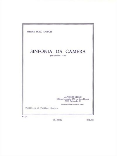 P.-M. Dubois: Sinfonia Da Camera (Bu)