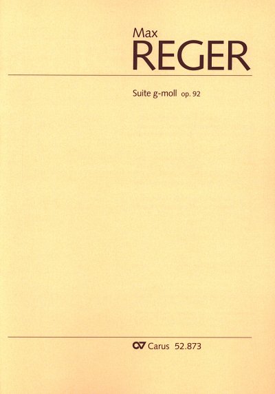 M. Reger: Suite g-Moll op. 92, Org