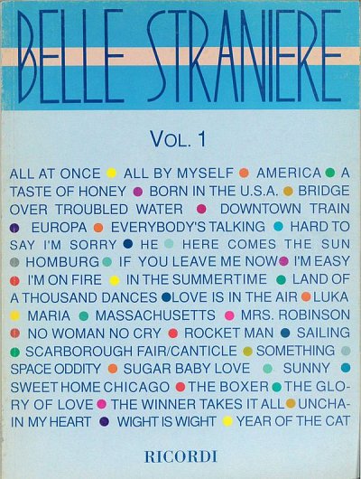 Album Belle Straniere Vol1 , GesKlavGit