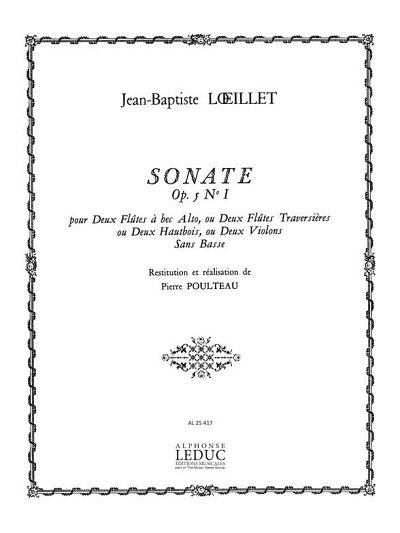J.-B. Loeillet: Sonate Op.5 No.1 (Bu)