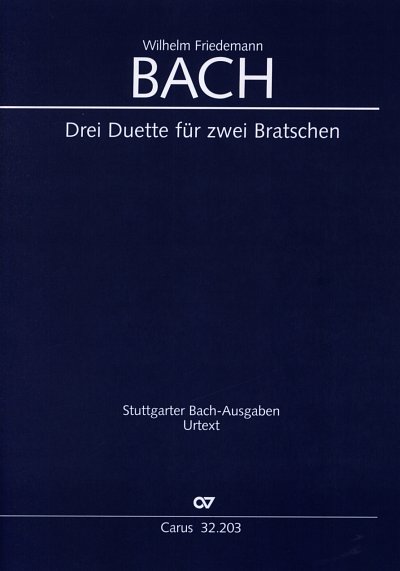 W.F. Bach: 3 Duette Wfb:B 7-9 (Fk 60-62) Stuttgarter Bach Au
