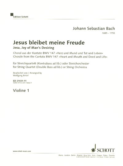 J.S. Bach: Jesus bleibet meine Freude BWV 147, 4/5Str (Vl1)