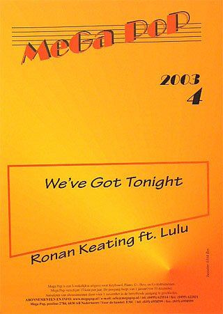 Keating Ronan + Jeanette: We'Ve Got Tonight Mega Pop 2003 4