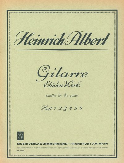 H. Albert: Gitarre-Etüden, Heft 3