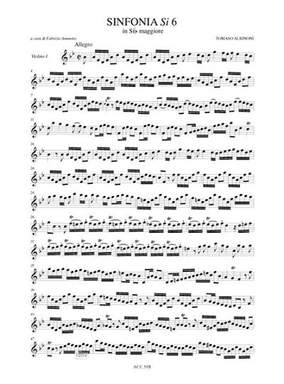 T. Albinoni: Sinfonias _a quattro_ without Opus num (Stsatz)