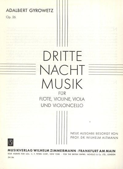 Gyrowetz Adalbert: Dritte Nachtmusik Op 26