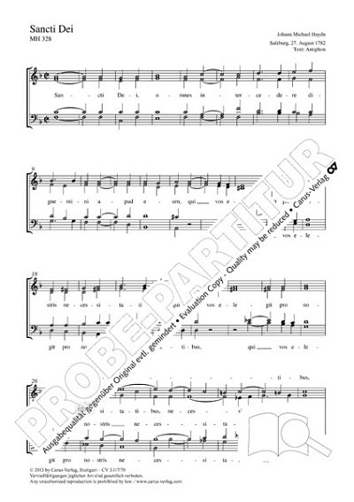 M. Haydn m fl.: Sancti Dei F-Dur MH 328 (1782)