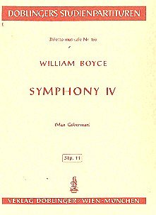 W. Boyce: Symphony 4 F-Dur, Sinfo (Stp)