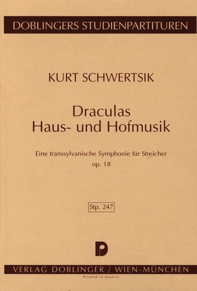 K. Schwertsik: Draculas Haus- und Hofmusik op. 18, Str (Stp)