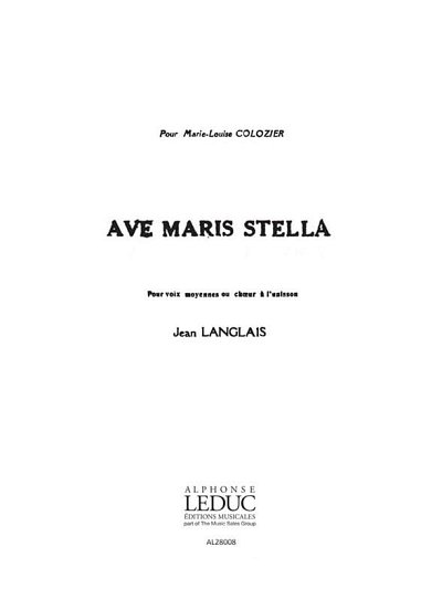 J. Langlais: Ave Maria Stella