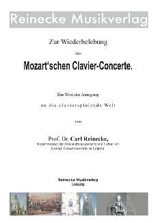 C. Reinecke: Zur Wiederbelebung der Mozart'schen , Klav (Bu)