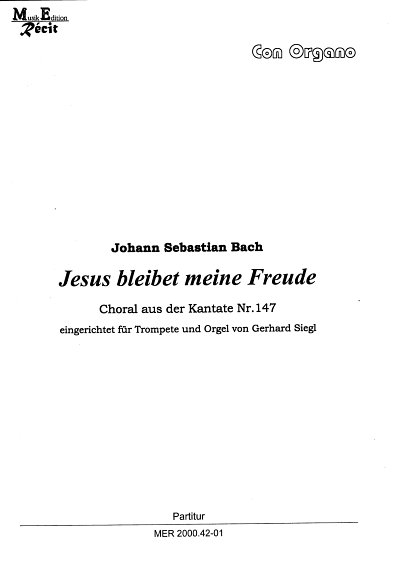 J.S. Bach: Jesus bleibet meine Freude, TrpOrg (Orgpa+St)