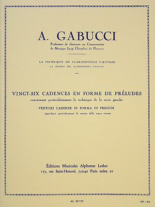 A. Gabucci: 26 Cadences en Forme de Preludes, Klar (Part.)