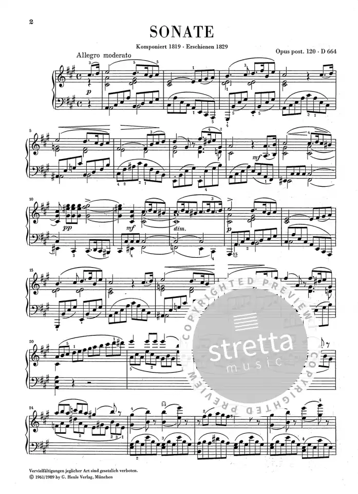 F. Schubert: Klaviersonate A-Dur op. post. 120, Klav (1)
