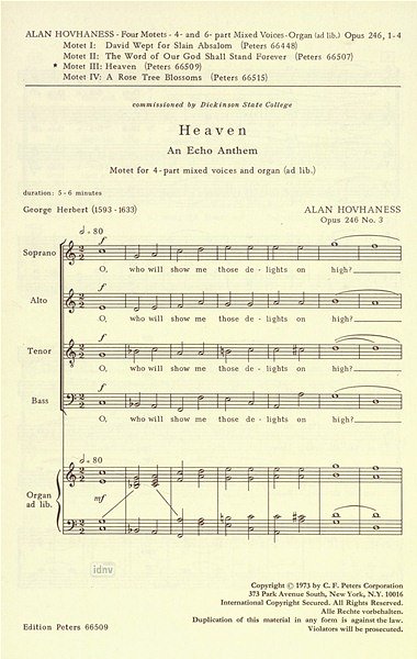 A. Hovhaness: Heaven Anthem