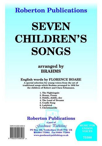 J. Brahms: Seven Children's Songs (Chpa)