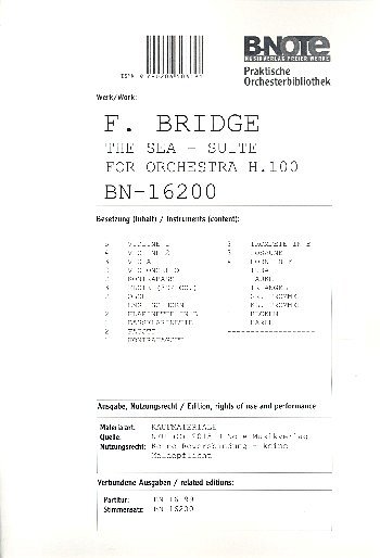 F. Bridge et al.: The Sea - Suite für Großes Orchester (Stimmensatz)