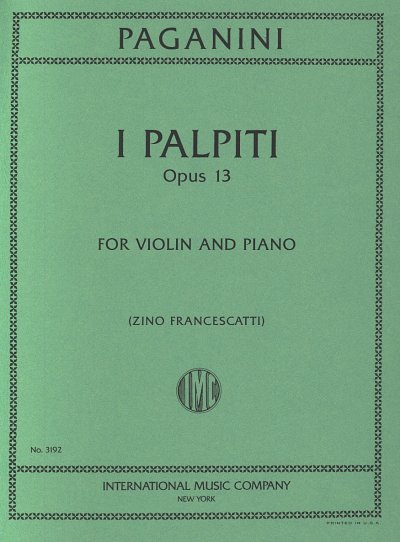 N. Paganini: I Palpiti Op. 13, VlKlav (KlavpaSt)