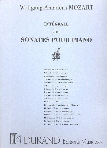 W.A. Mozart: Sonate N 16 Piano K 547 , Klav