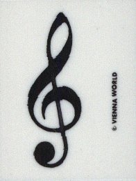 Radiergummibox Violinschlüssel (schwarz-weiß)