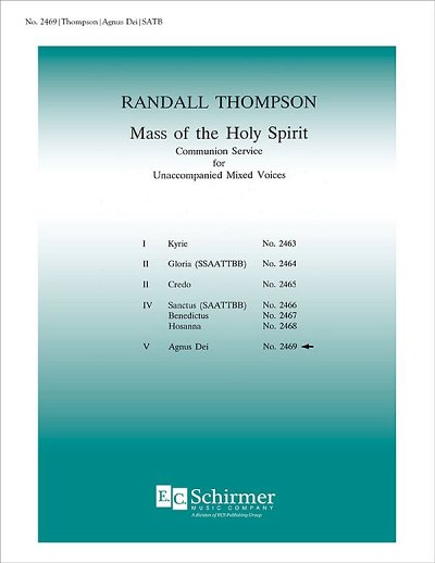 Mass of the Holy Spirit: No. 7. Agnus Dei, Gch;Klav (Chpa)