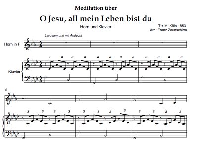 DL: (Traditional): O Jesu, all mein Leben bist, HrnKlav (Par